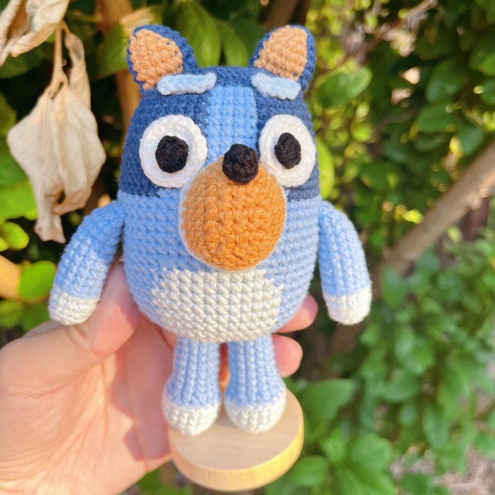 Bluey bingo Crochet Doll | Amigurumi Heeler Dog Doll | Handmade blue dog toy